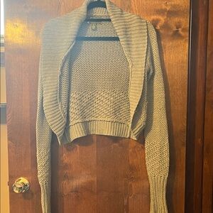 Hollister Women's Light Gray Knit Shrug